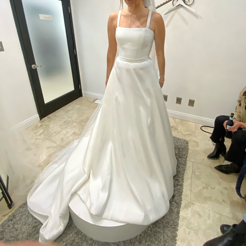 Justin Alexander Backless Wedding Gown.